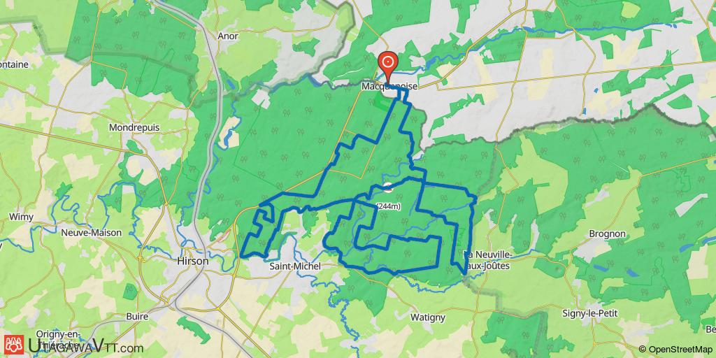 Randonnée de Macquenoise 2015 - 50 kms (départ et retour : BE et tout le parcours en France ) 2015 - 53 km