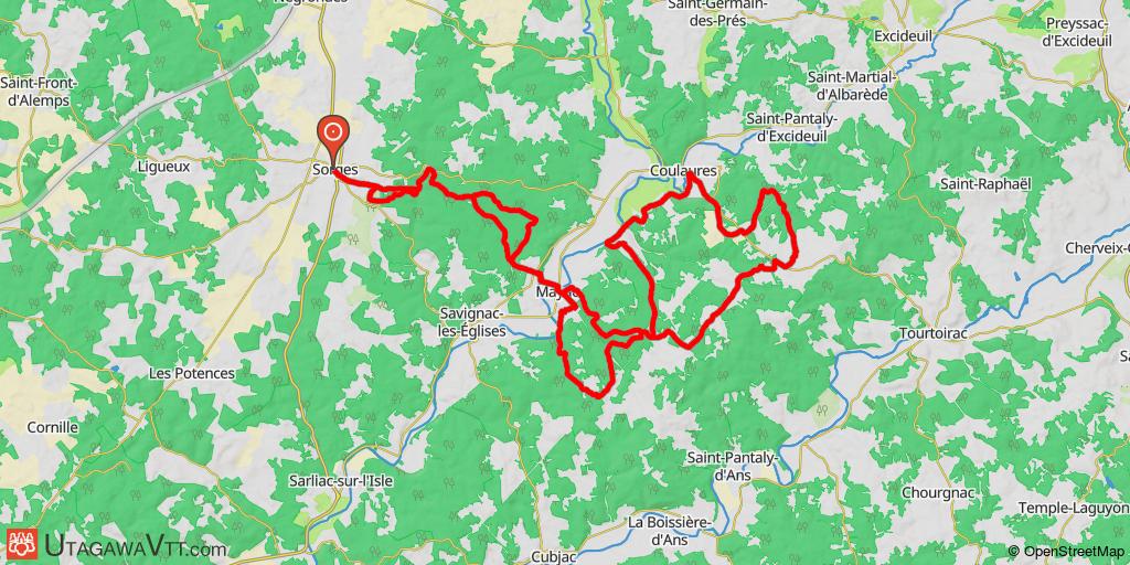 Boucle sur les causses de Sorges, Savignac, Mayac et Coulaures