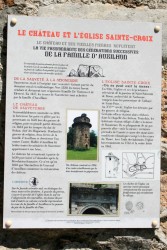 Plaque sur le chateau de Sauveterre
