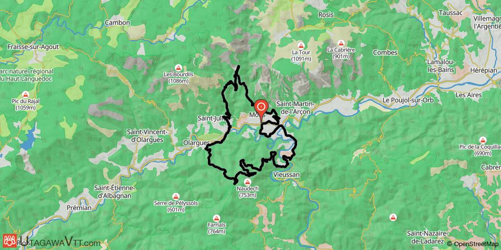 Divagation entre les balisages de l’espace VTT Caroux en Haut Languedoc