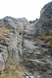 Voie Romaine au Pas de Mountserat après les éoliennes