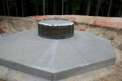 Plateau du Sambrès fondation d'une éolienne