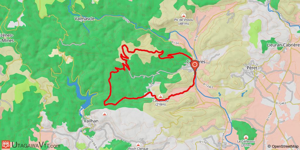 Espace VTT Salagou - Circuit N° 6 - Cabrières - Les Crozes