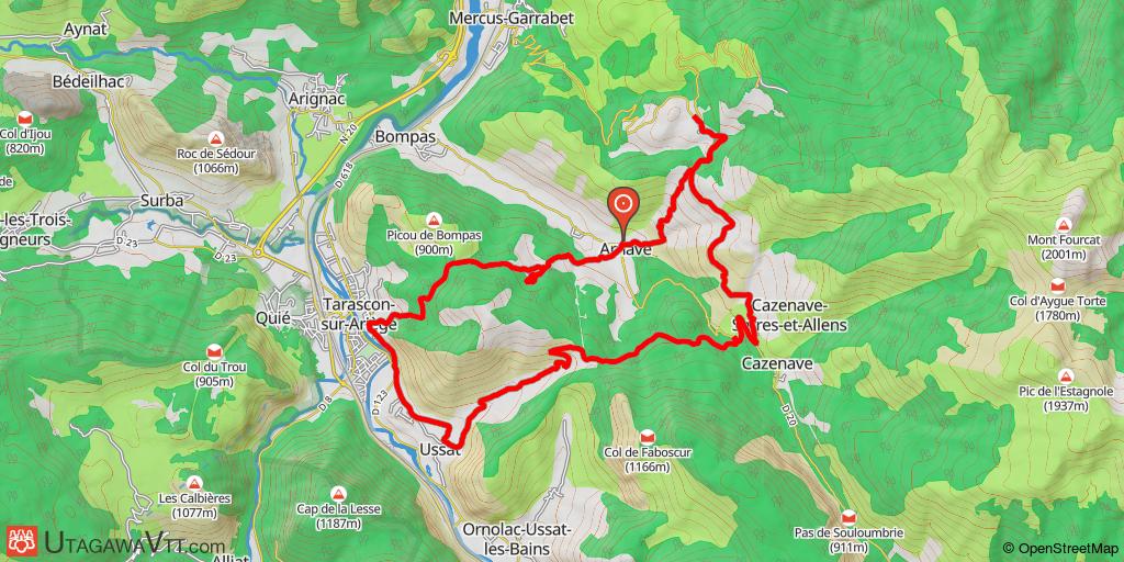 Tour d'Arnave en passant par Tarascon-sur-Ariège