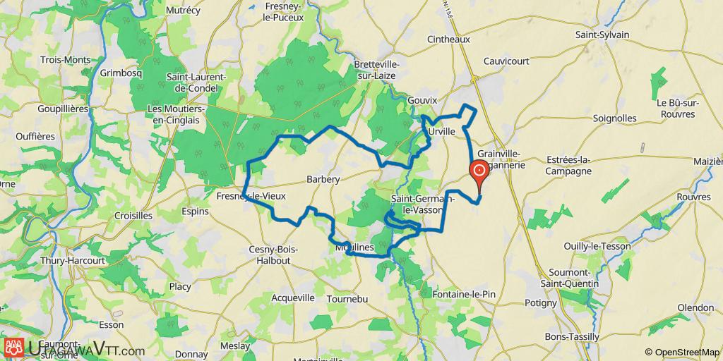 Secteur Grainville - Urville - Fresney-le-Vieux - Moulines - Saint-Germain-le-Vasson