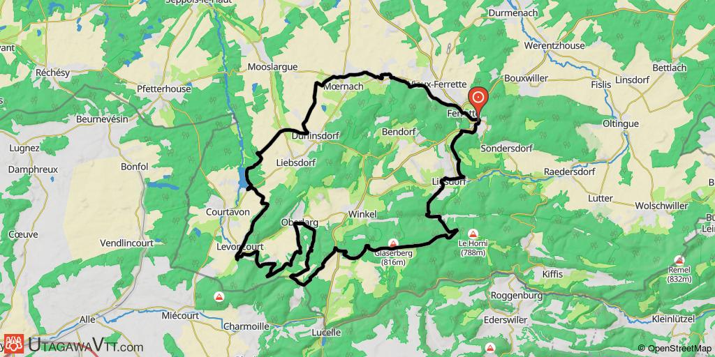 Domaine VTT Sundgau - Sud Alsace : Le circuit des deux châteaux