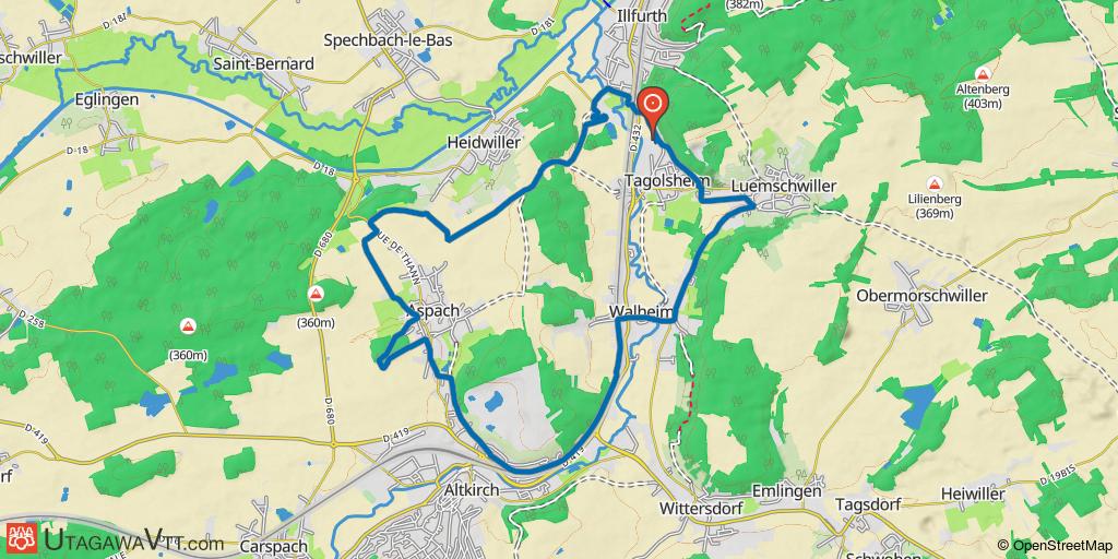 Domaine VTT Sundgau - Sud Alsace : Le tour du Rebberg