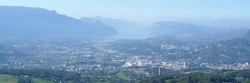 Vue sur le bassin chambérien et le lac du Bourget