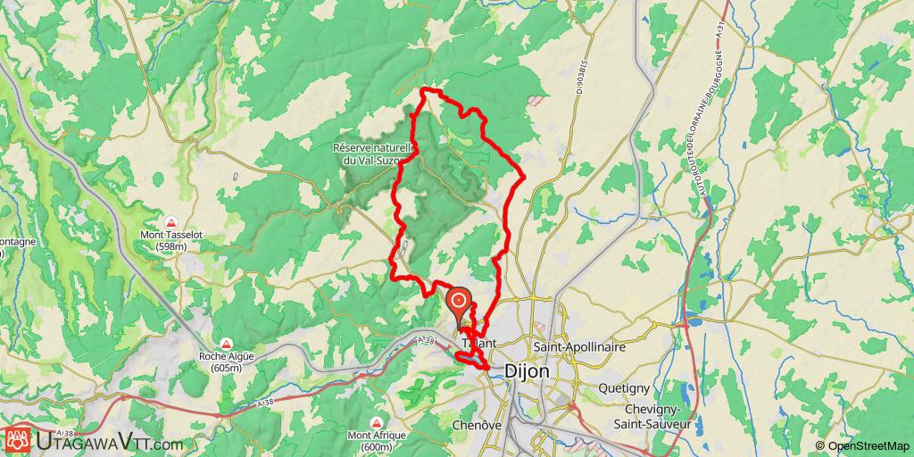 Boucle Dijon - Messigny - Saussy -  Darois