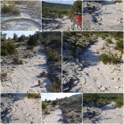 Sortie des canyons par un lit de rivière