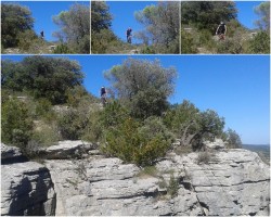 Apres cette descente, descendre du vélo sur 50 m