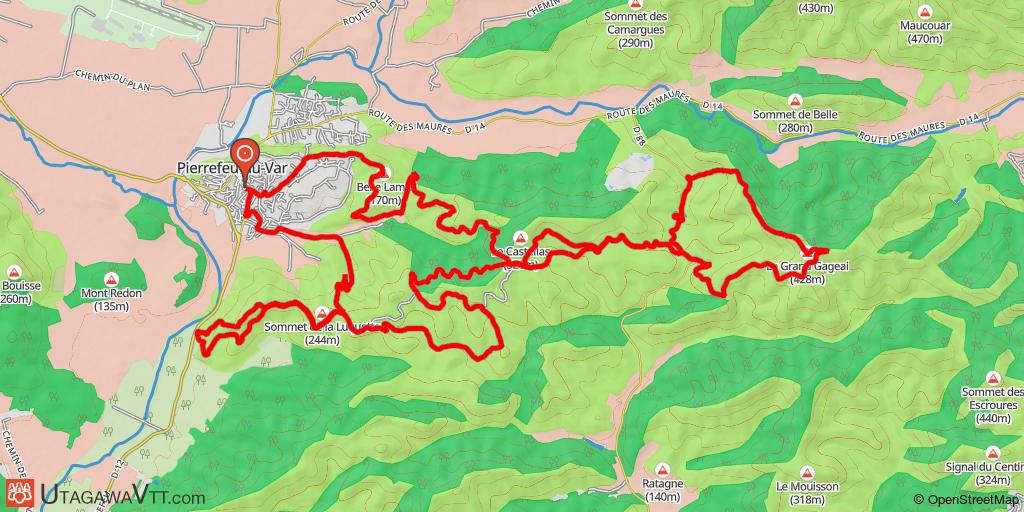 Randuro de Pierrfeu 2016 avec une boucle en plus