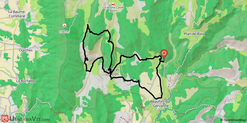 Lozeron - Tour du rocher de St Supière par le plateau du Savel