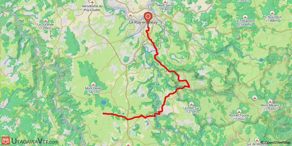 Chemin de Stevenson (GR70) - Etape 1/5 : Le Puy-en-Velay - Le Bouchet Saint Nicolas