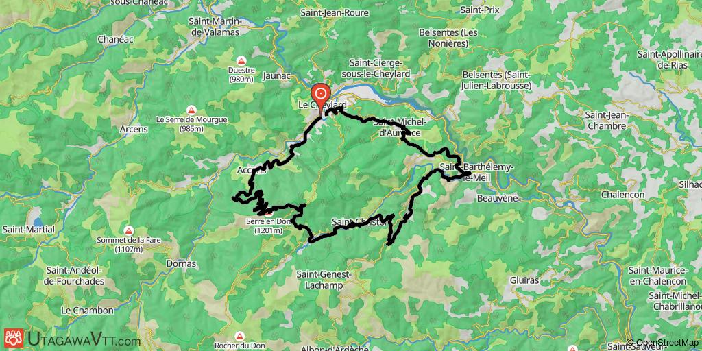 Variante du circuit N° 5 VTT Pays du Cheylard