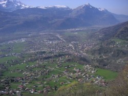 La vallée de l'Arve depuis le Coux