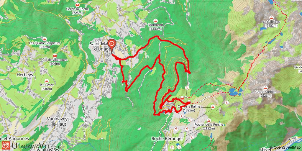 Saint-Martin-d'Uriage - Chamrousse - Col de la Balme