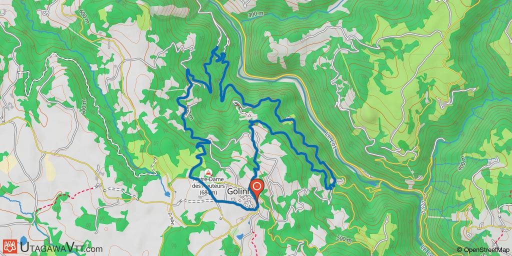 Espace VTT-FFC Gorges Lot et Truyère - Circuit 4 : En surplomb des gorges du Lot