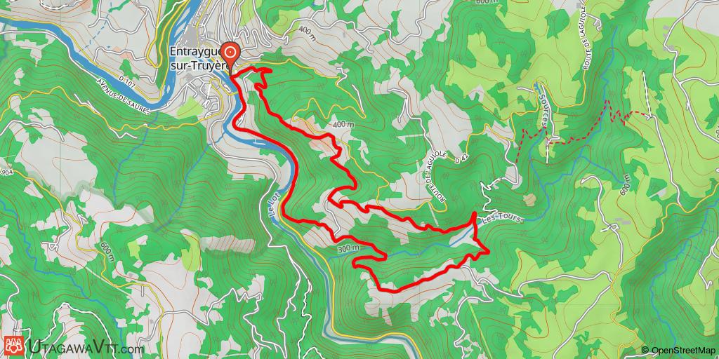 Espace VTT-FFC Gorges Lot et Truyère - Circuit 7 : Ruisseau des Tours