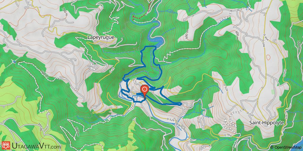 Espace VTT-FFC Gorges Lot et Truyère - Circuit 12 : La Promenade des Anglais