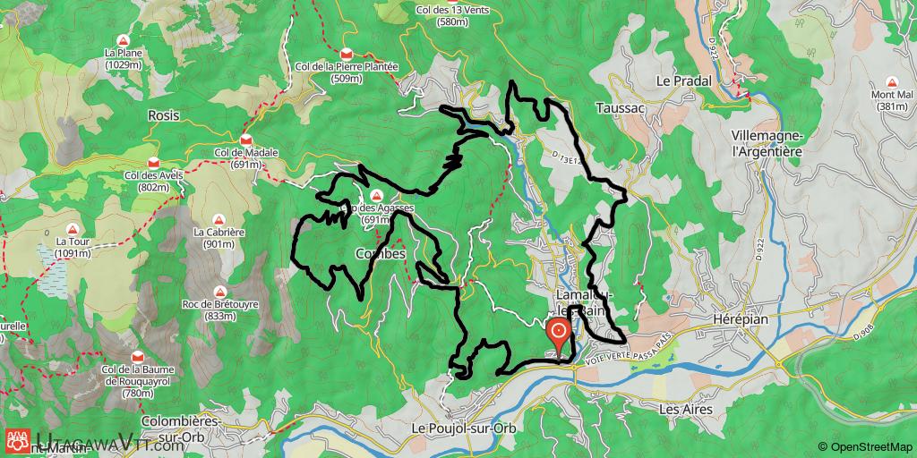 Espace VTT-FFC Pays de Lamalou - Circuit n°3 : les Mégalithes barbares