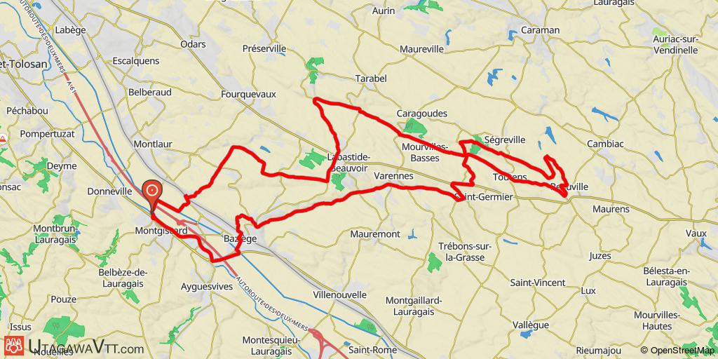 Les chemins du Lauragais entre Montgiscard et Toutens