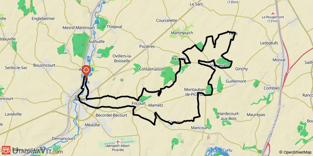 Circuit du souvenir Somme 1916 - Variante