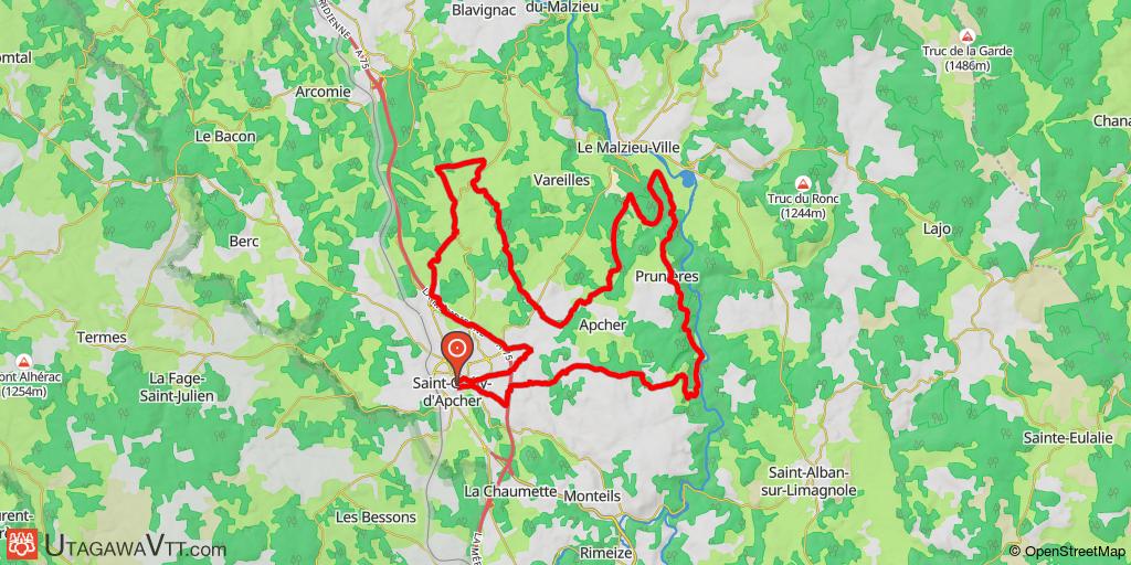 Site VTT-FFC Monts du Midi - Parcours Tourisme N° 7