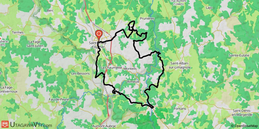 Site VTT-FFC Monts du Midi - Parcours Tourisme N° 8