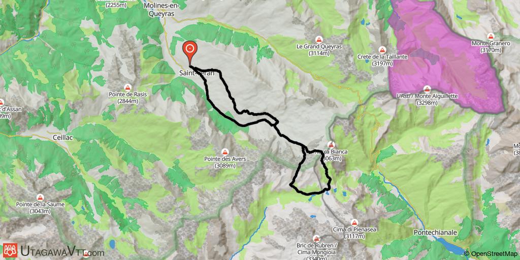 Saint-Véran, col de la Noire, col Longet, col Blanchet