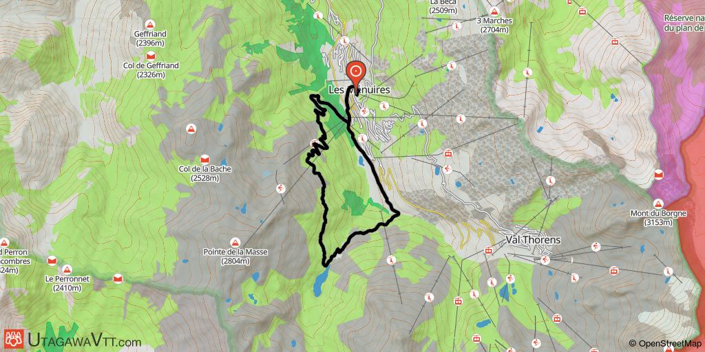 Espace VTT-FFC Vallée des Belleville - Parcours XC14 : Lac du Lou