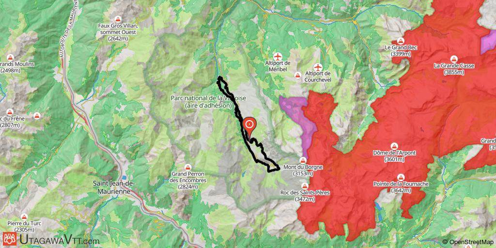 Espace VTT-FFC Vallée des Belleville - Parcours XC15 : Au fil du Doron