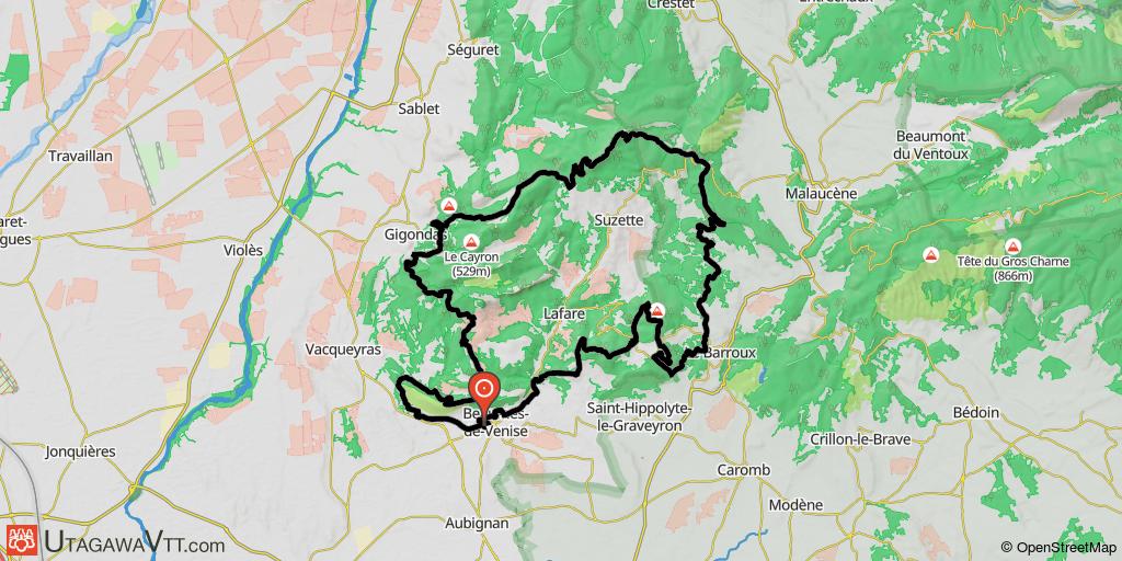 randonnee vtt dentelles de montmirail