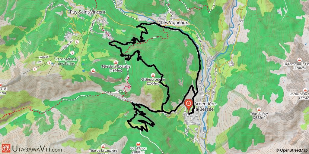 Les Têtes depuis l'Argentière-la-Bessée