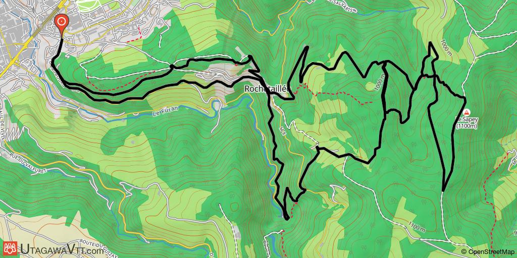 Trace enduro autour de Rochetaillée
