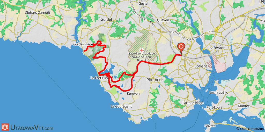 Lorient - Guidel en aller-retour par les chemins