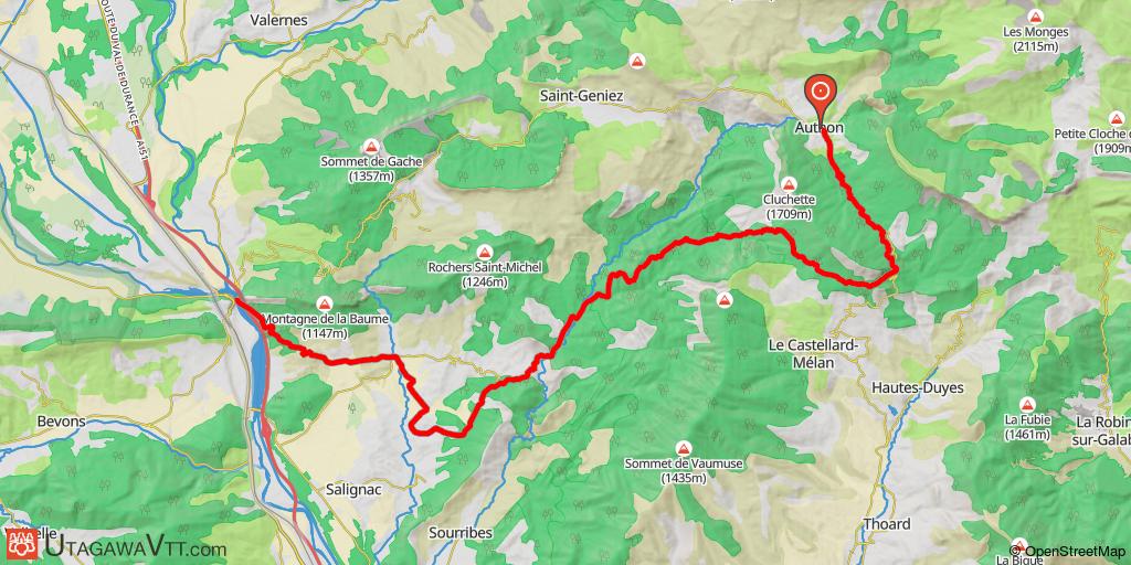Authon - Sisteron par le col de Mounis