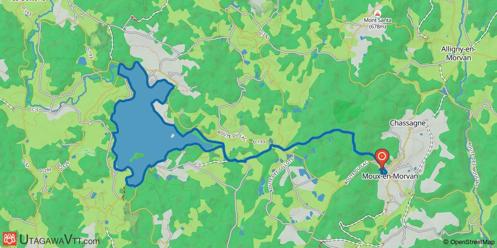 Tour du lac des Settons au départ de Moux-en-Morvan