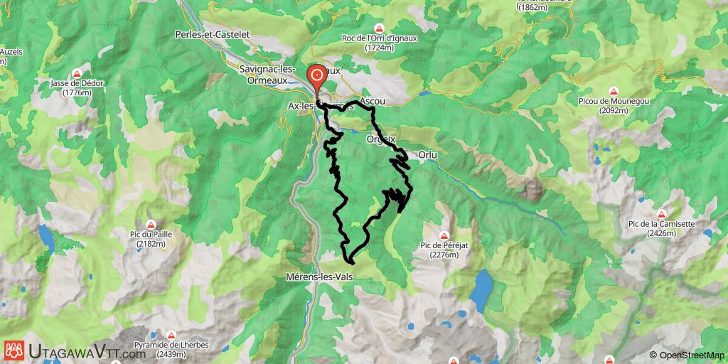 Ax-les-Thermes - Variante du parcours N° 14