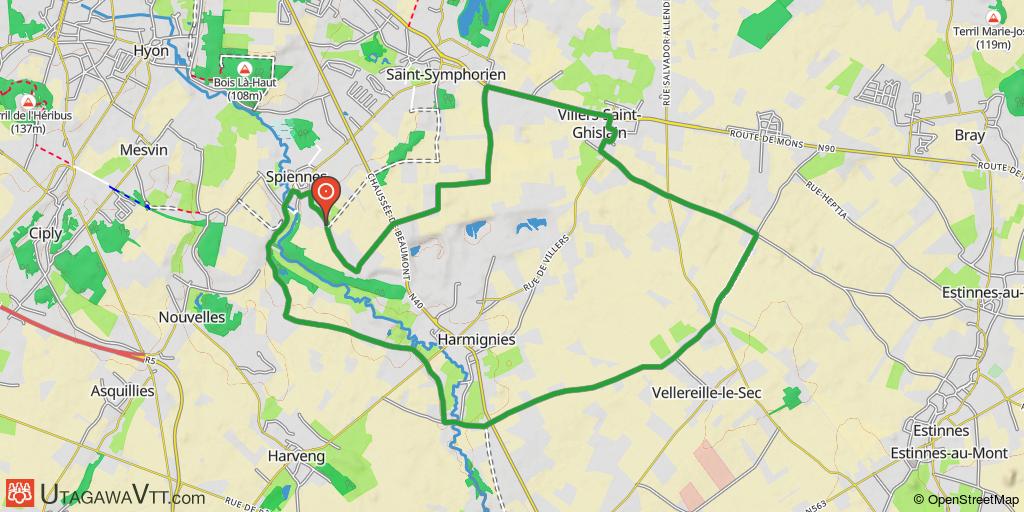 Spiennes - Villers-Saint-Ghislain - Harmignies - Spiennes