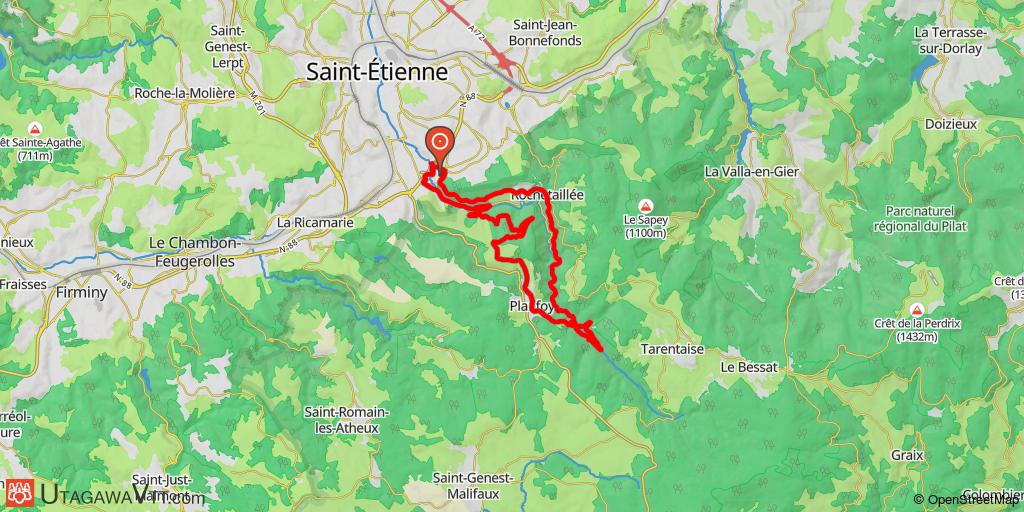 De St-Etienne à St-Etienne par Planfoy et Rochetaillée