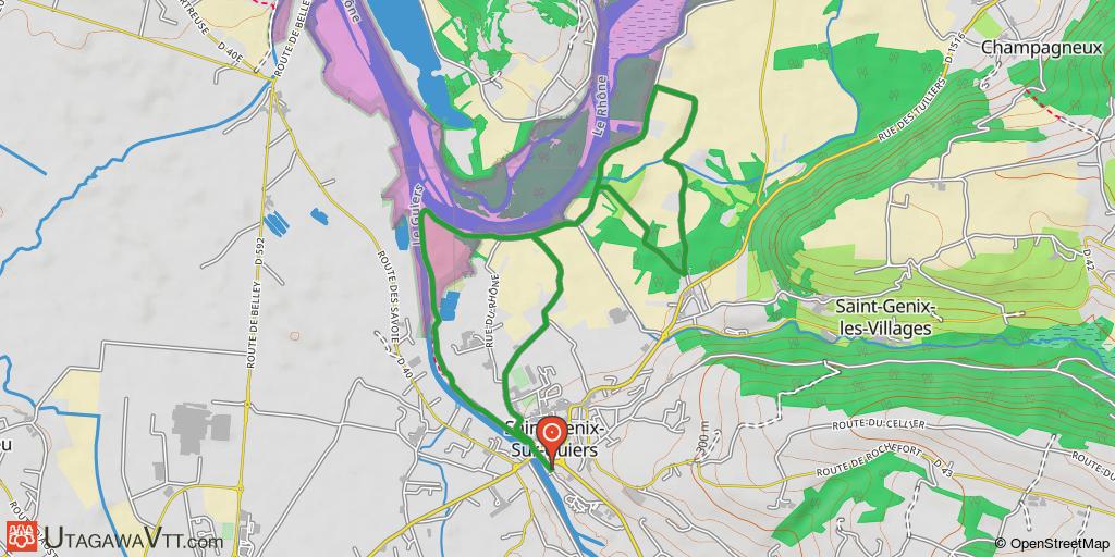 VTT-FFCT du pays du lac d'Aiguebelette - Parcours N°21 : Entre Rhône et Guiers