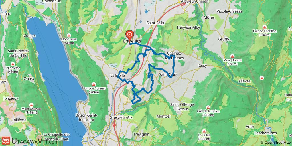 Albanais - Combiné des parcours VTT FFC N° 15-14-13