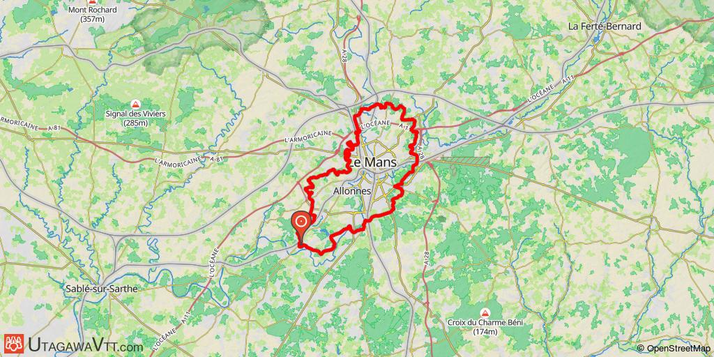 100 km de VTT autour du Mans par les bois