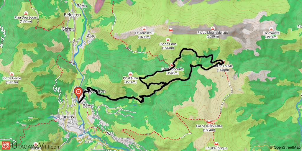 Listo- Col de Louvie par le col d'Agnourès