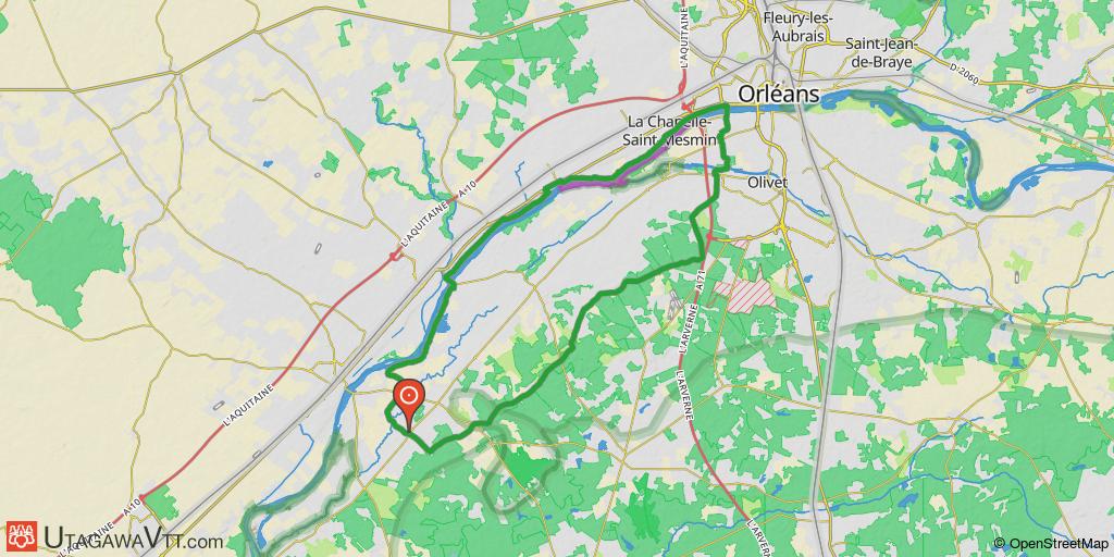 Orléans - Lailly-en-Val : Alternatives "Loire à vélo"