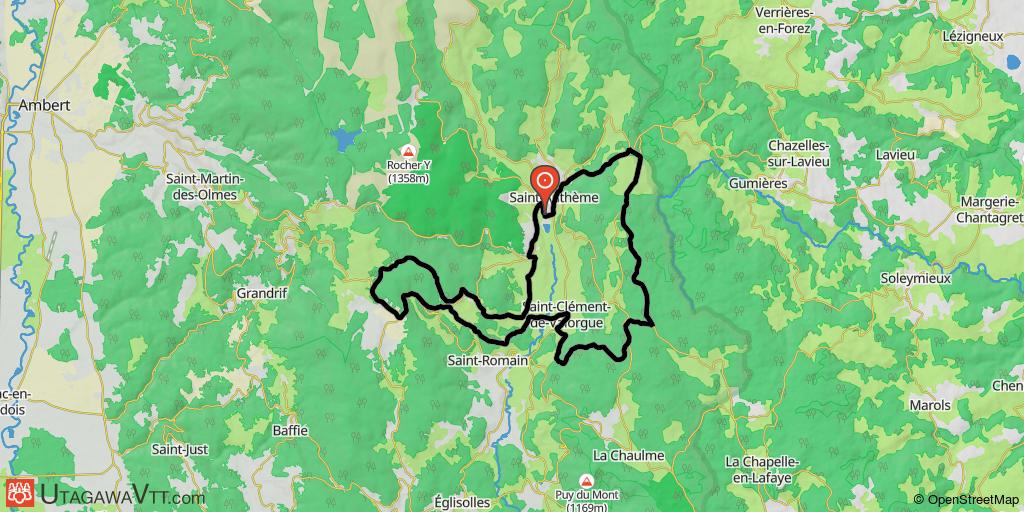 Espace VTT-FFC Ambert-Crêtes du Forez : Parcours N° 3