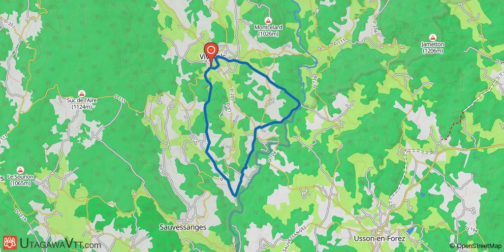 Espace VTT-FFC Ambert-Crêtes du Forez : Parcours N° 8