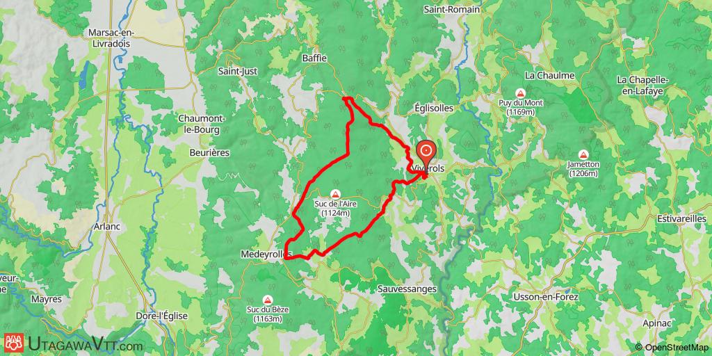 Espace VTT-FFC Ambert-Crêtes du Forez : Parcours N° 9