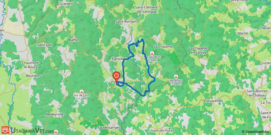 Espace VTT-FFC Ambert-Crêtes du Forez : Parcours N° 11